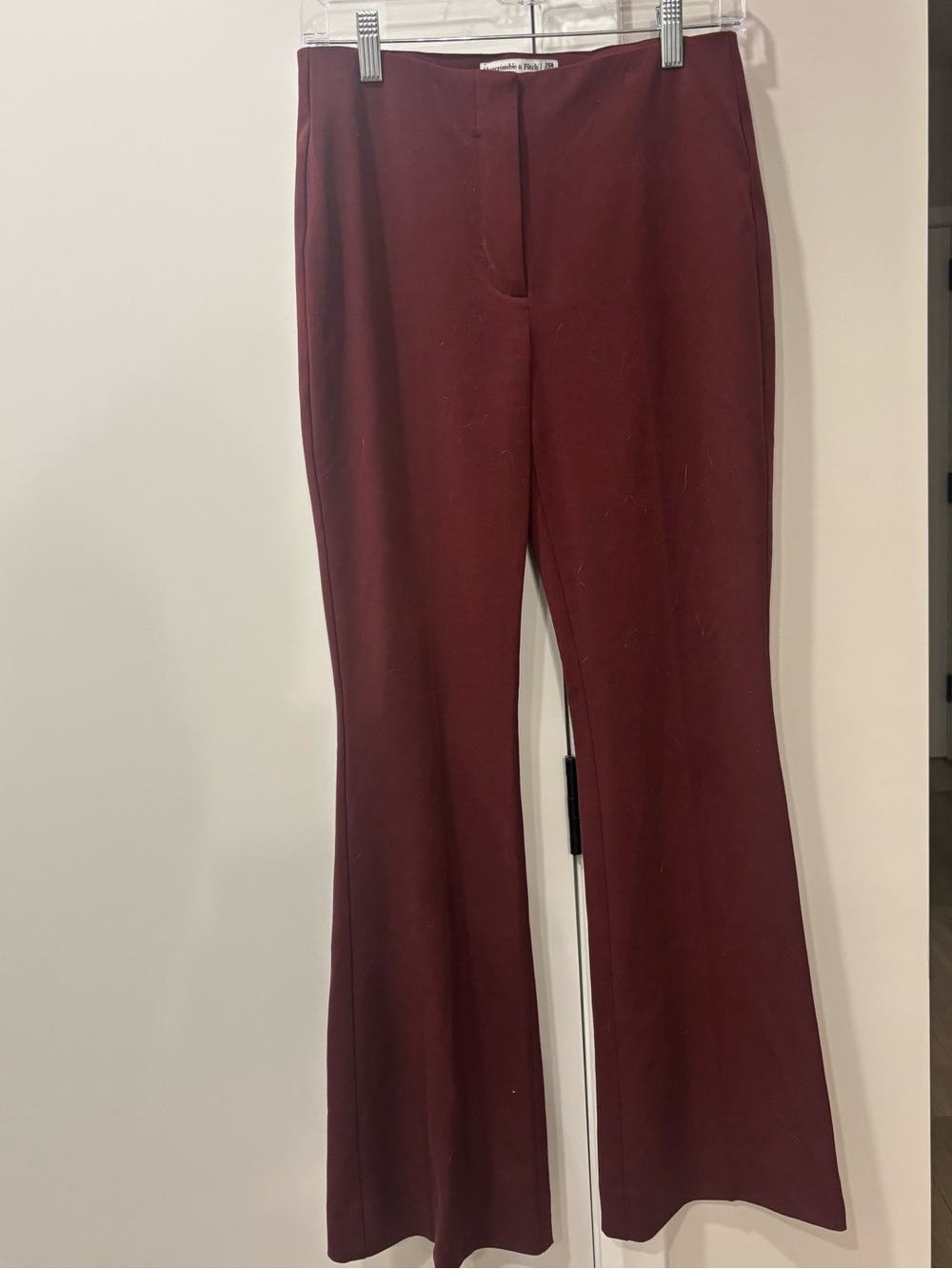 Abercrombie & Fitch Maroon Boot-Cut Stretch Pants